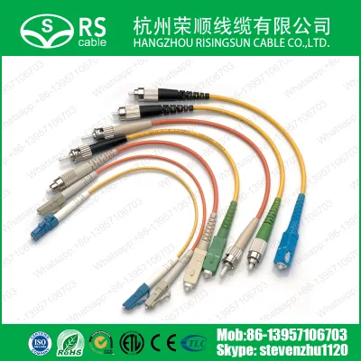 Sc/FC/LC/St/E2000/Mu/MTRJ 커넥터가 있는 광섬유 케이블 패치 코드